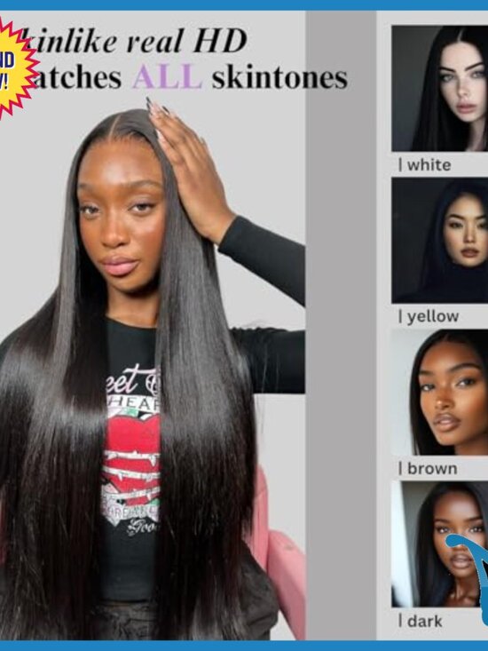 14 Inch HD Lace Closure Straight Virgin Human Hair Pre Plucked Sew In